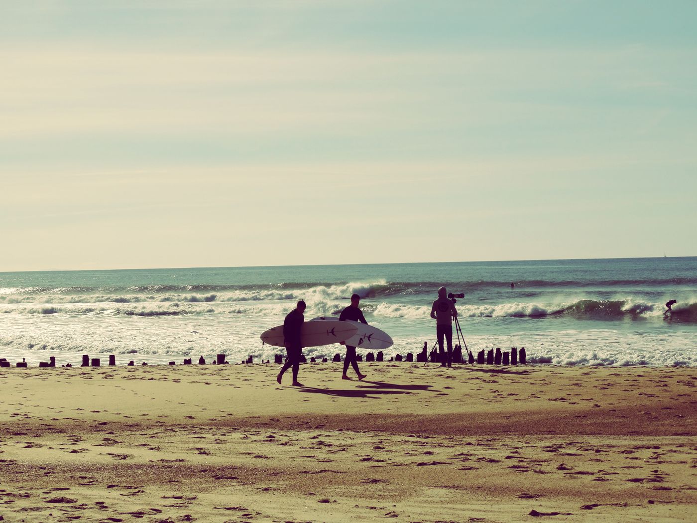 Surf lesson setting in Seignosse, France